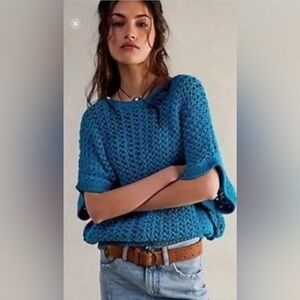 NWOT We The Free Sophia Sweater Tee Sz S